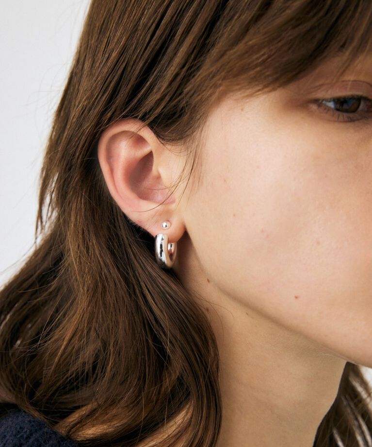 MOUSSY「SLV925 PLATING フープイヤリング」|ピアス|