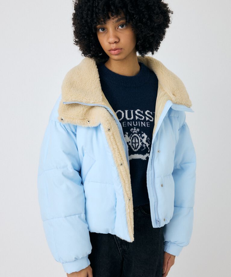 MOUSSY「STAND COLLAR パッファージャケット」|その他|L/BLU1