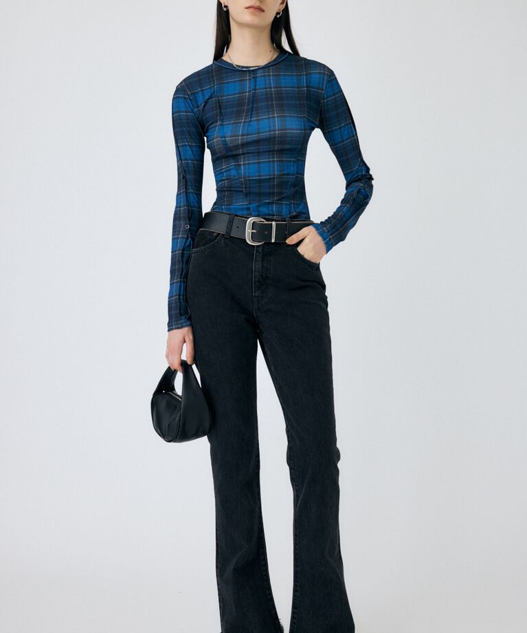 MOUSSY「TUCK CHECK トップス」|Tシャツ・カットソー|