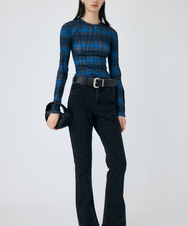 MOUSSY「TUCK CHECK トップス」|Tシャツ・カットソー|
