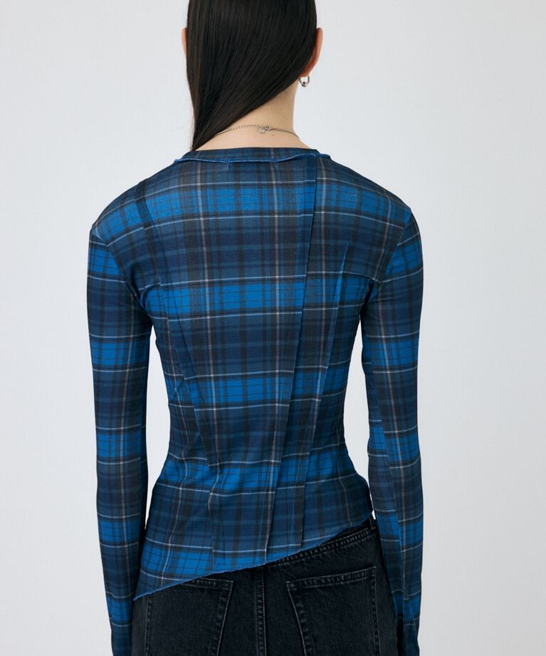 MOUSSY「TUCK CHECK トップス」|Tシャツ・カットソー|
