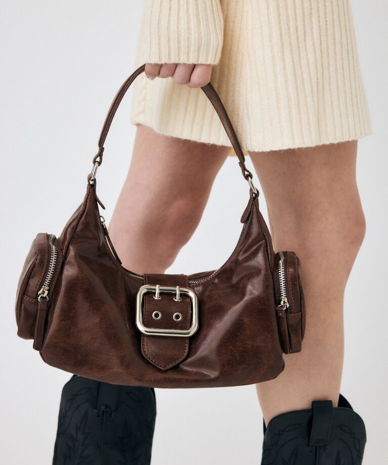 MOUSSY「SIDE POCKET HOBO バッグ」|その他|BRN