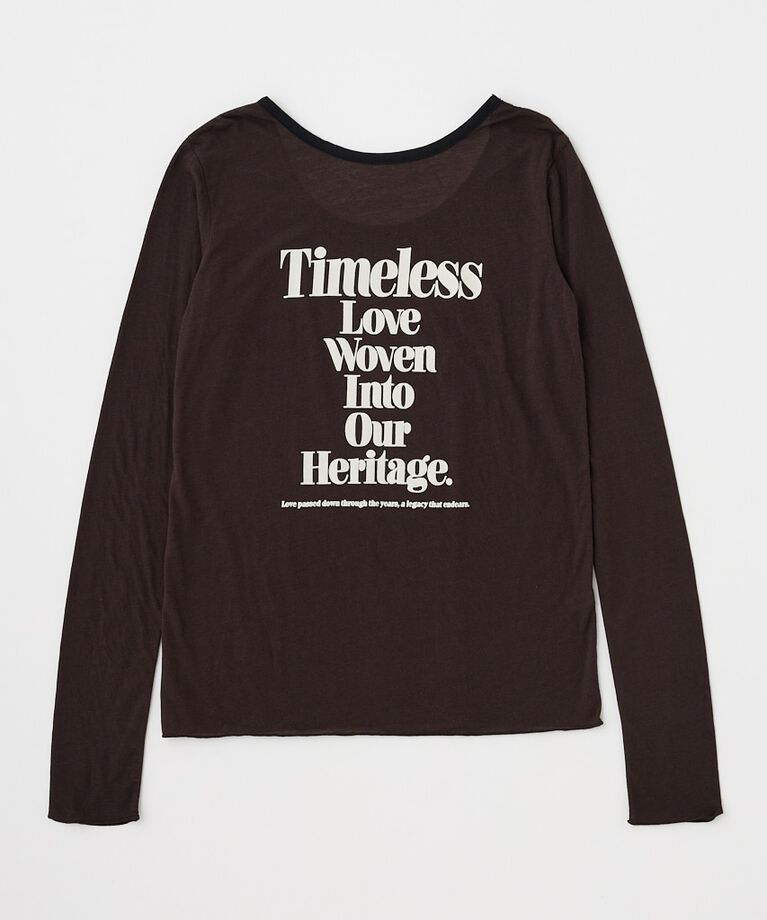 MOUSSY「SHEER LOGO ロングスリーブTシャツ」|Tシャツ・カットソー|D/BRN3