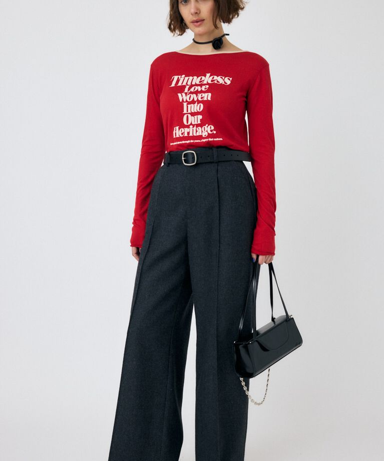 MOUSSY「SHEER LOGO ロングスリーブTシャツ」|Tシャツ・カットソー|