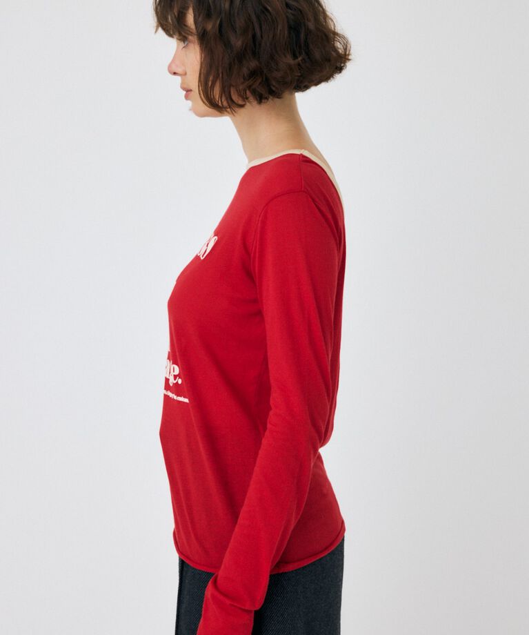 MOUSSY「SHEER LOGO ロングスリーブTシャツ」|Tシャツ・カットソー|