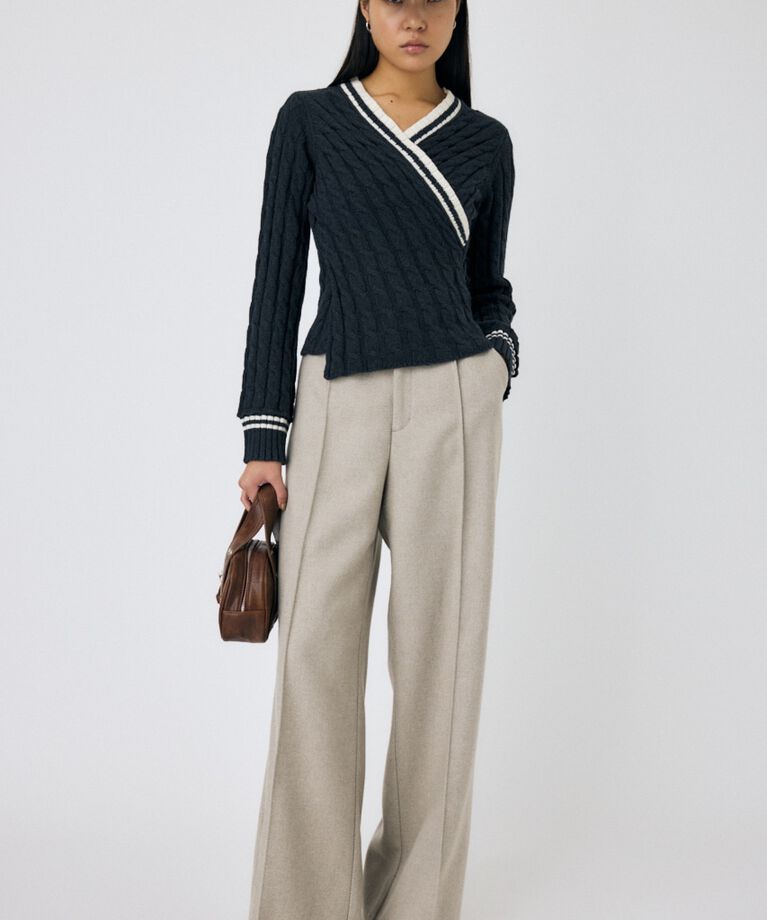 MOUSSY「CABLE LINE ニット」|ニット・セーター|