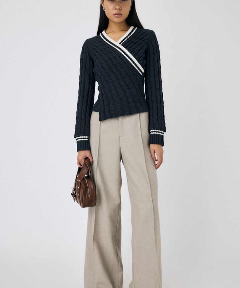 MOUSSY「CABLE LINE ニット」|ニット・セーター|
