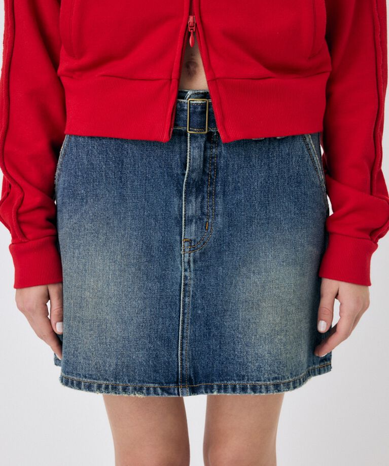 MOUSSY「BELTED DENIM ミニスカート」|スカート|