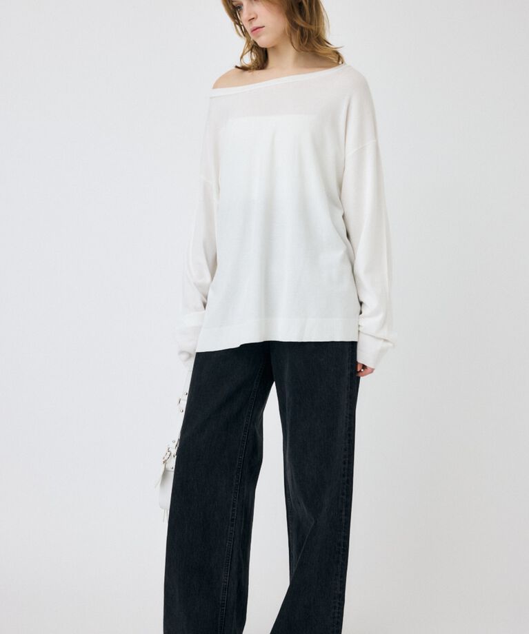 MOUSSY「OFF SHOULDER ルーズニット」|ニット・セーター|