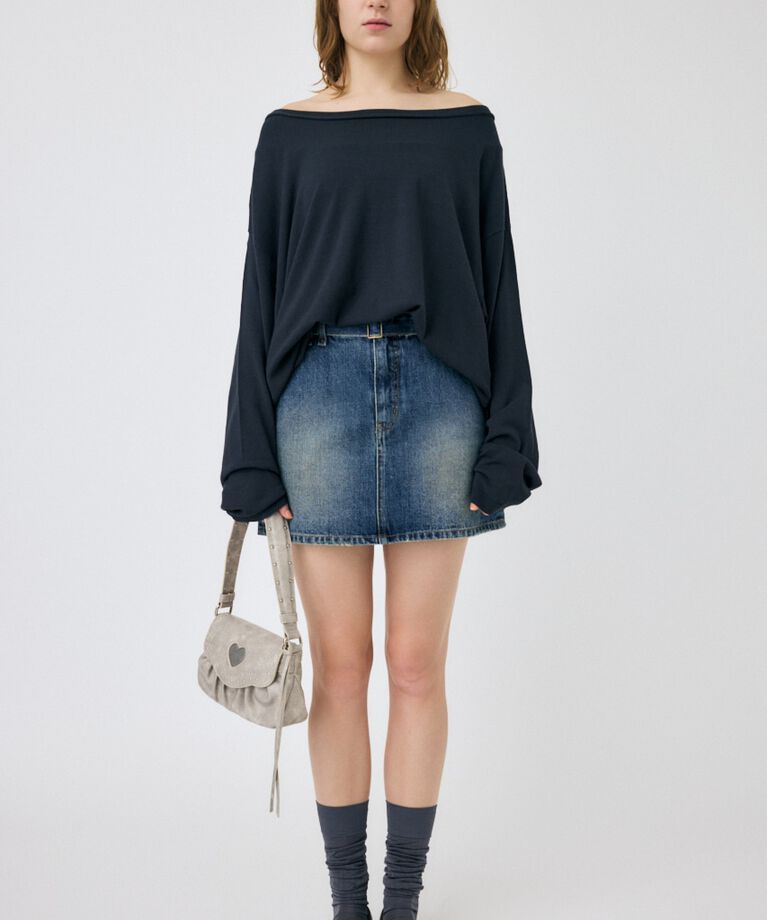 MOUSSY「OFF SHOULDER ルーズニット」|ニット・セーター|