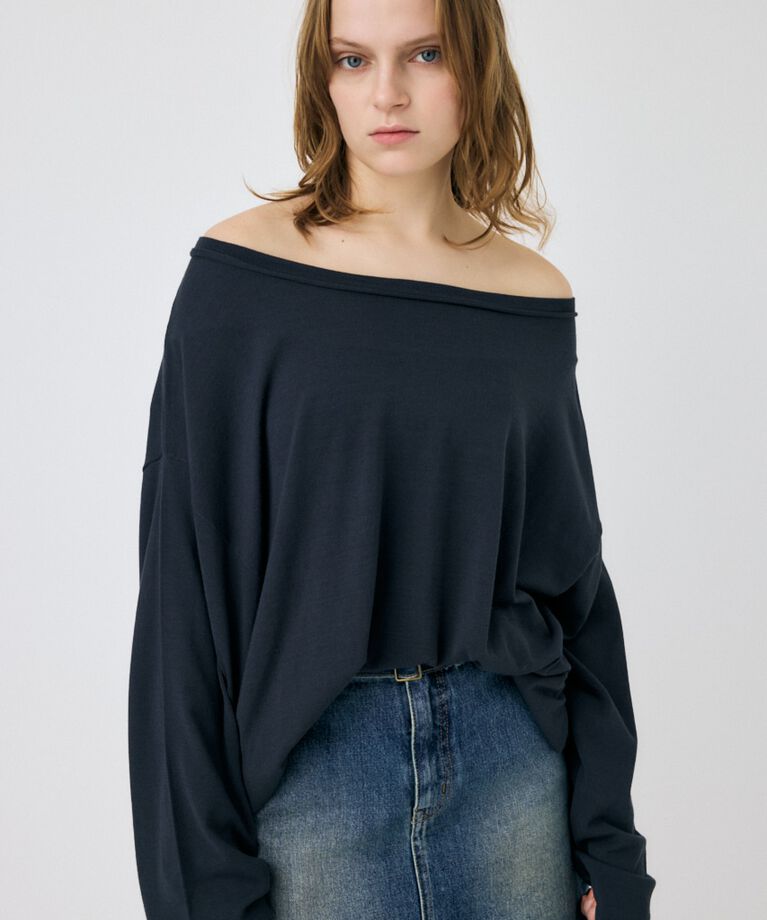 MOUSSY「OFF SHOULDER ルーズニット」|ニット・セーター|