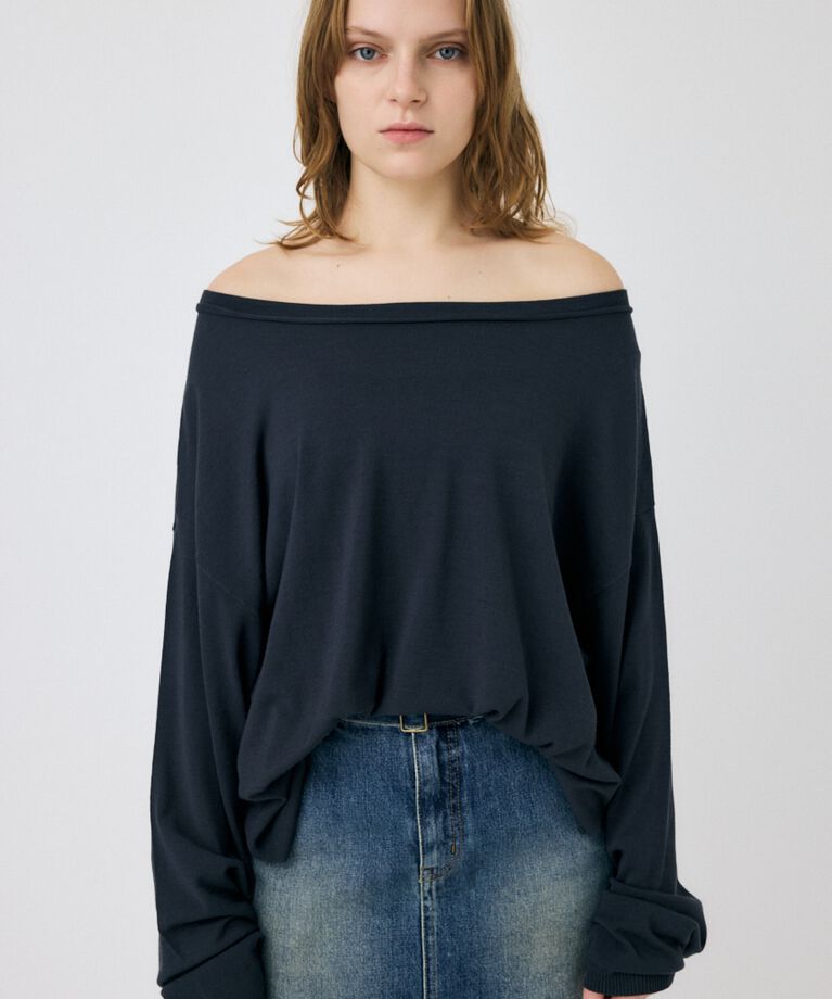 MOUSSY「OFF SHOULDER ルーズニット」|ニット・セーター|