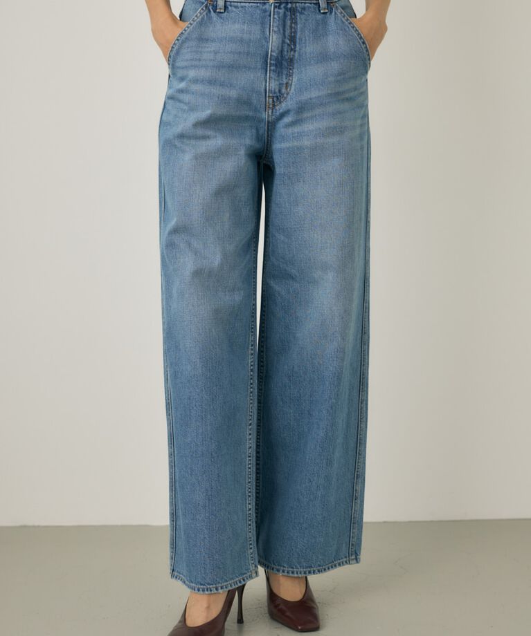 MOUSSY「ルーズストレートデニムパンツ　オーガニックコットン使用」|デニム|BLU