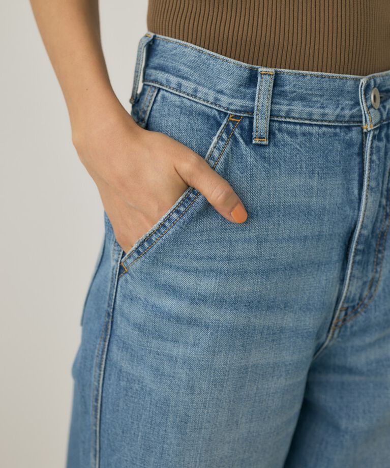 MOUSSY「ルーズストレートデニムパンツ　オーガニックコットン使用」|デニム|