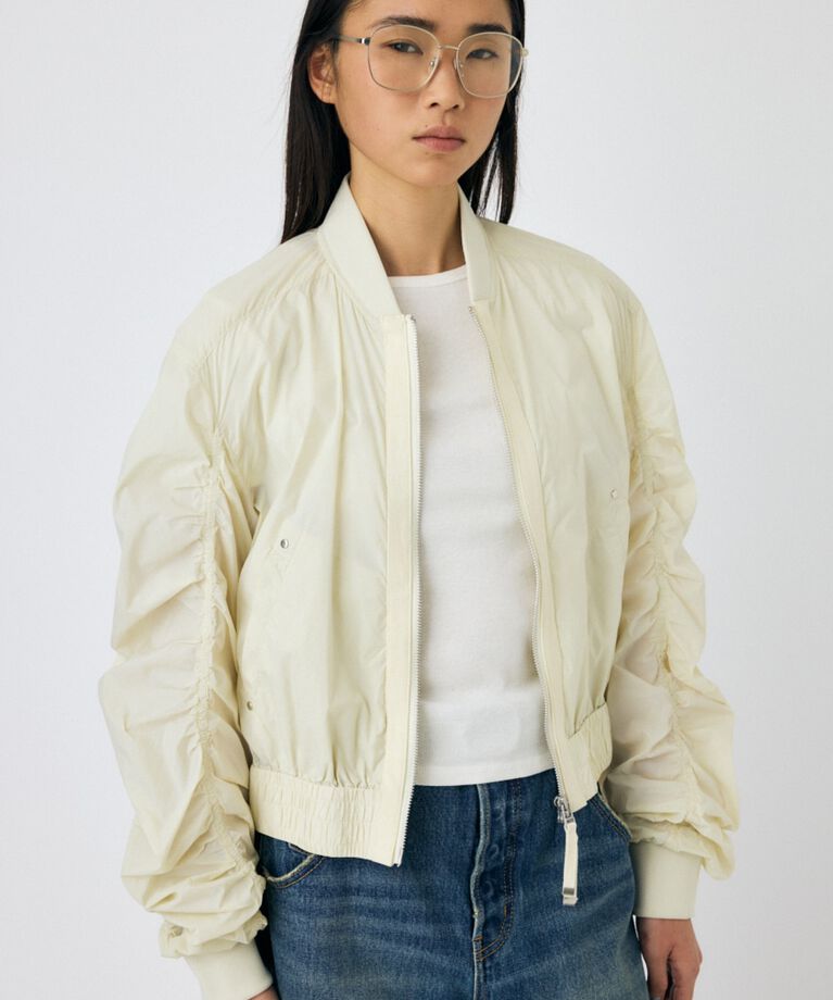 MOUSSY「FRONT ZIP FUNCTION ブルゾン」|ブルゾン・スタジャン|ECRU