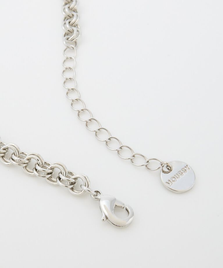 MOUSSY「DISTORTED F/PEARL ネックレス」|ネックレス|