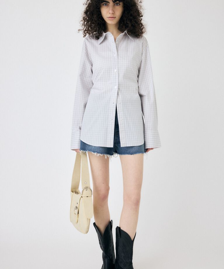 MOUSSY「WAIST TIE OVER シャツ」|シャツ・ブラウス|