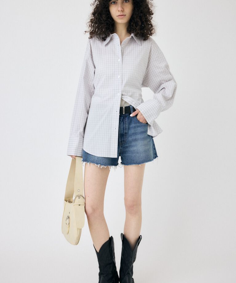 MOUSSY「WAIST TIE OVER シャツ」|シャツ・ブラウス|