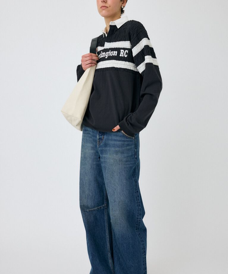 MOUSSY「SHIRRING RUGBY シャツ」|Tシャツ・カットソー|