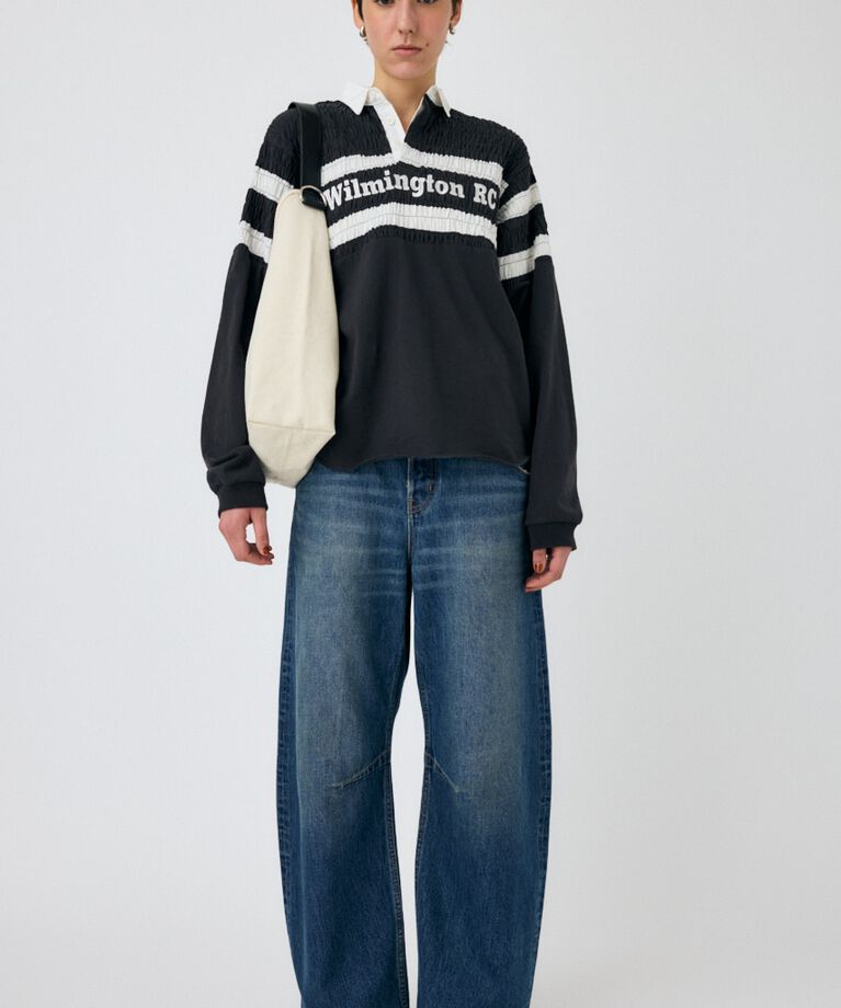 MOUSSY「SHIRRING RUGBY シャツ」|Tシャツ・カットソー|