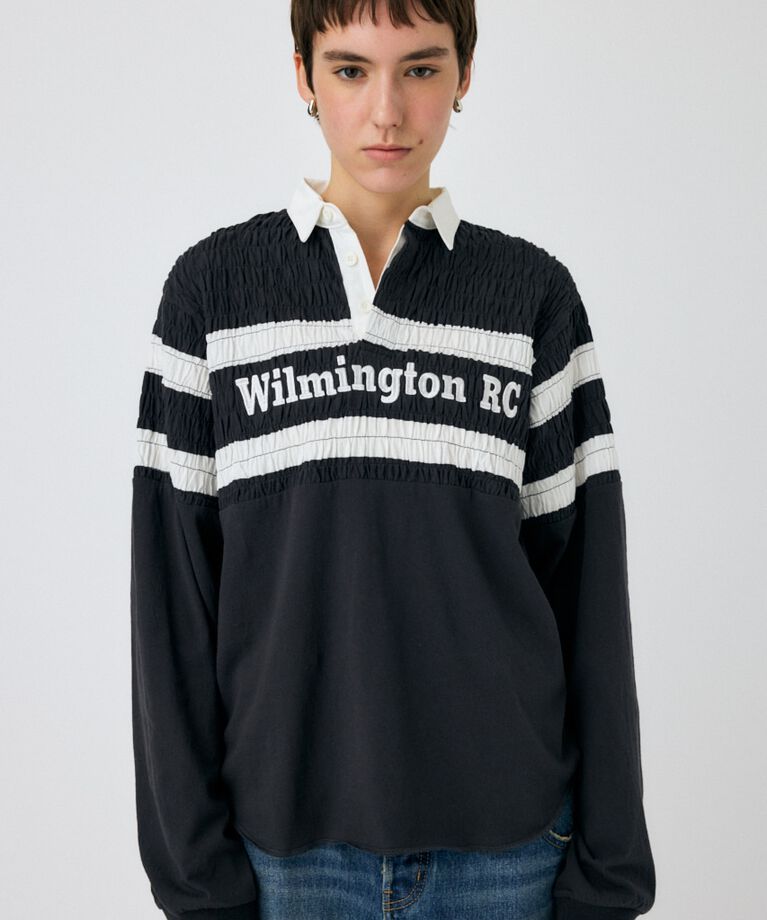 MOUSSY「SHIRRING RUGBY シャツ」|Tシャツ・カットソー|