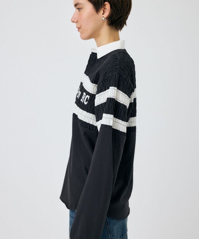 MOUSSY「SHIRRING RUGBY シャツ」|Tシャツ・カットソー|