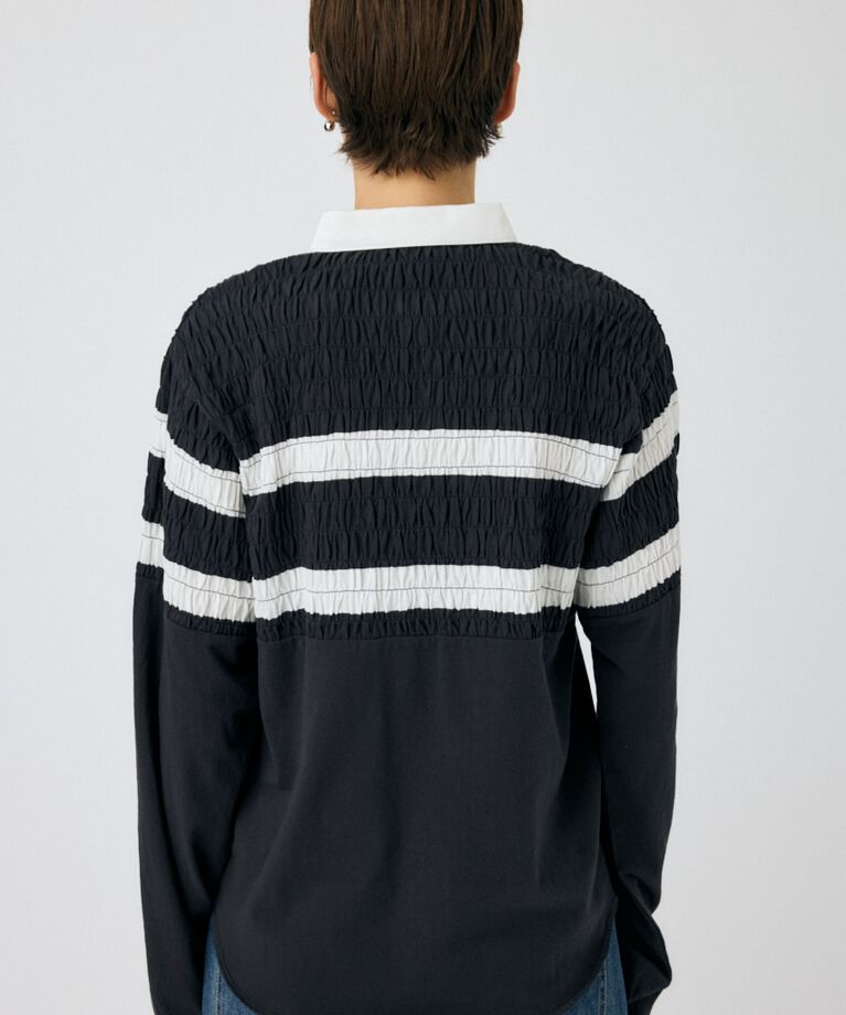 MOUSSY「SHIRRING RUGBY シャツ」|Tシャツ・カットソー|