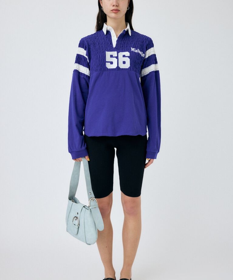 MOUSSY「SHIRRING RUGBY シャツ」|Tシャツ・カットソー|