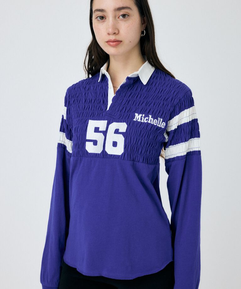 MOUSSY「SHIRRING RUGBY シャツ」|Tシャツ・カットソー|