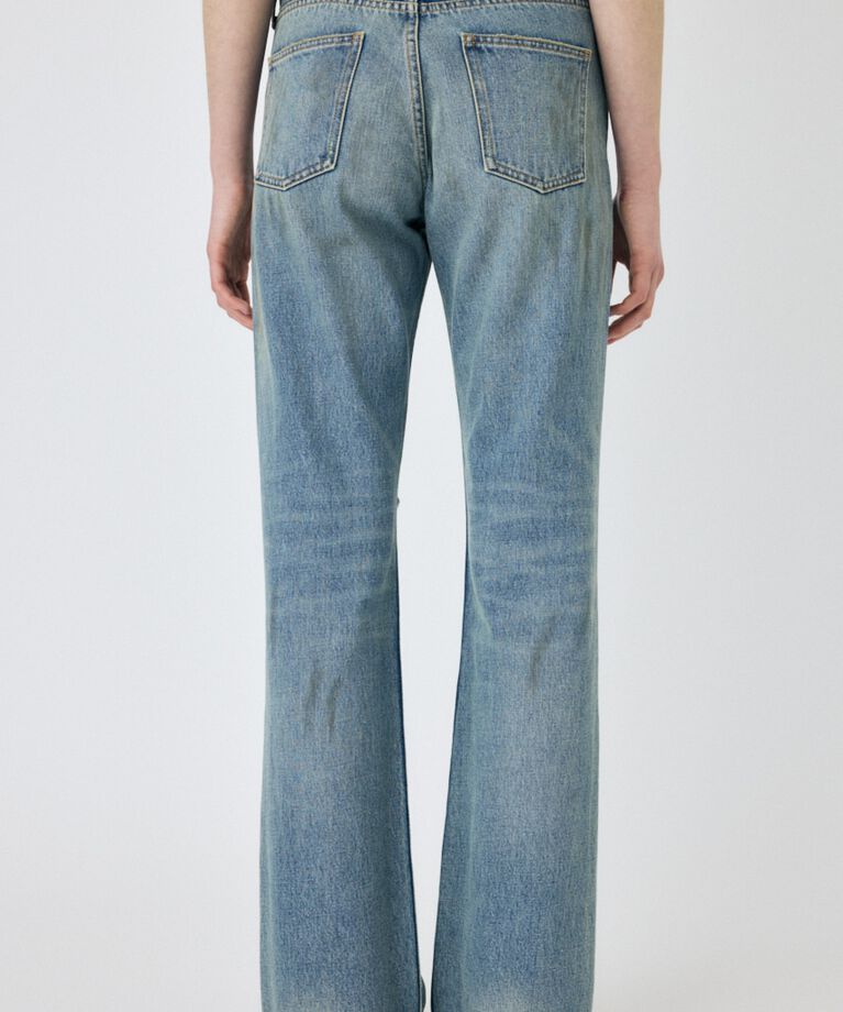 MOUSSY「BRUSHED STRAIGHT フレアデニム」|デニム|