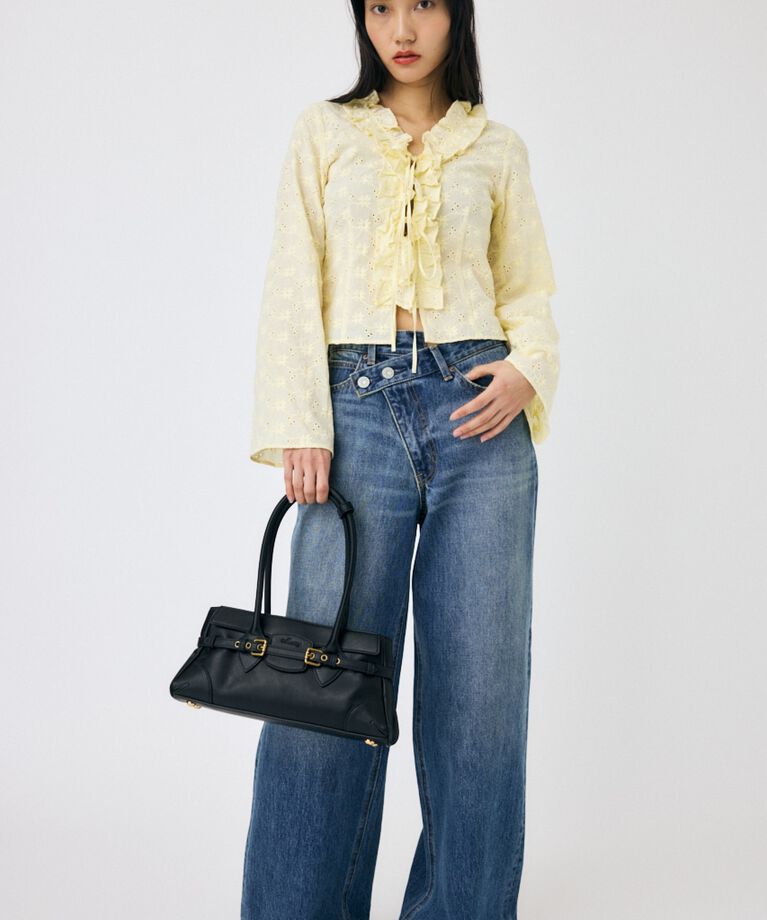 MOUSSY「FRONT TIE EYELET シャツ」|シャツ・ブラウス|