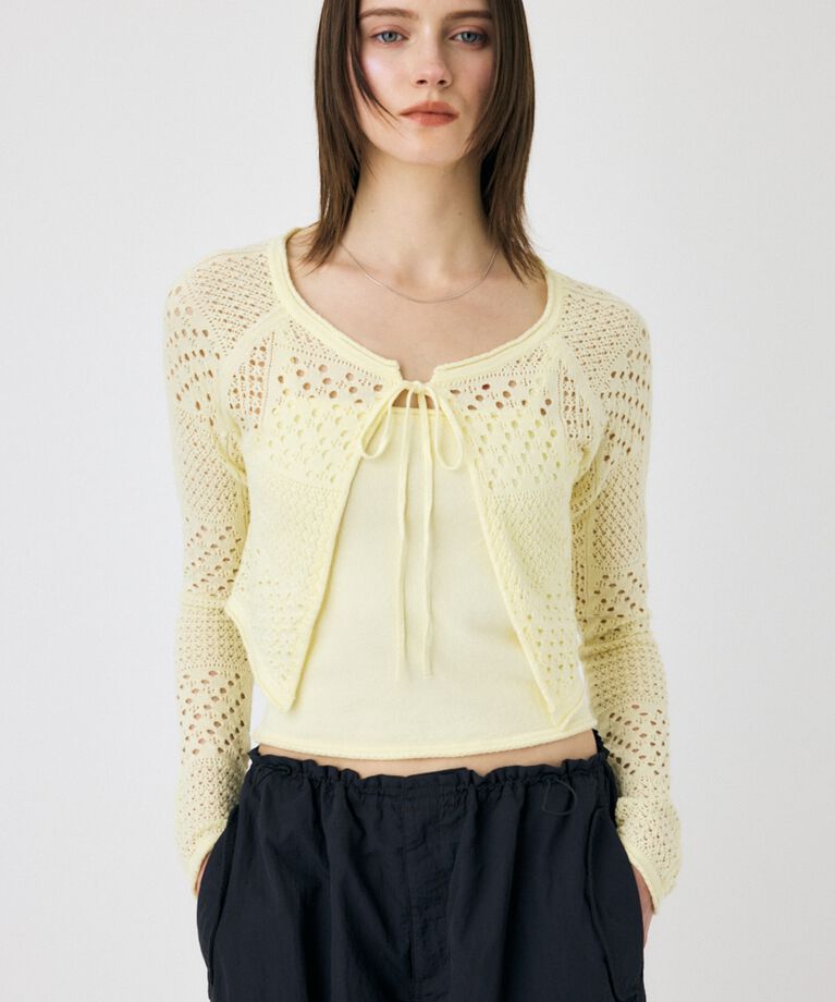 MOUSSY「OPENWORK KNIT アンサンブル」|ニット・セーター|