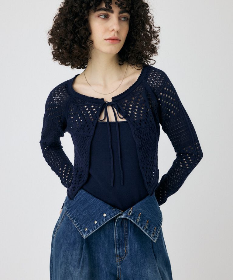 MOUSSY「OPENWORK KNIT アンサンブル」|ニット・セーター|