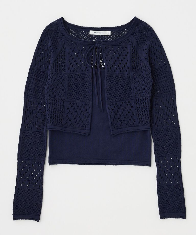 MOUSSY「OPENWORK KNIT アンサンブル」|ニット・セーター|