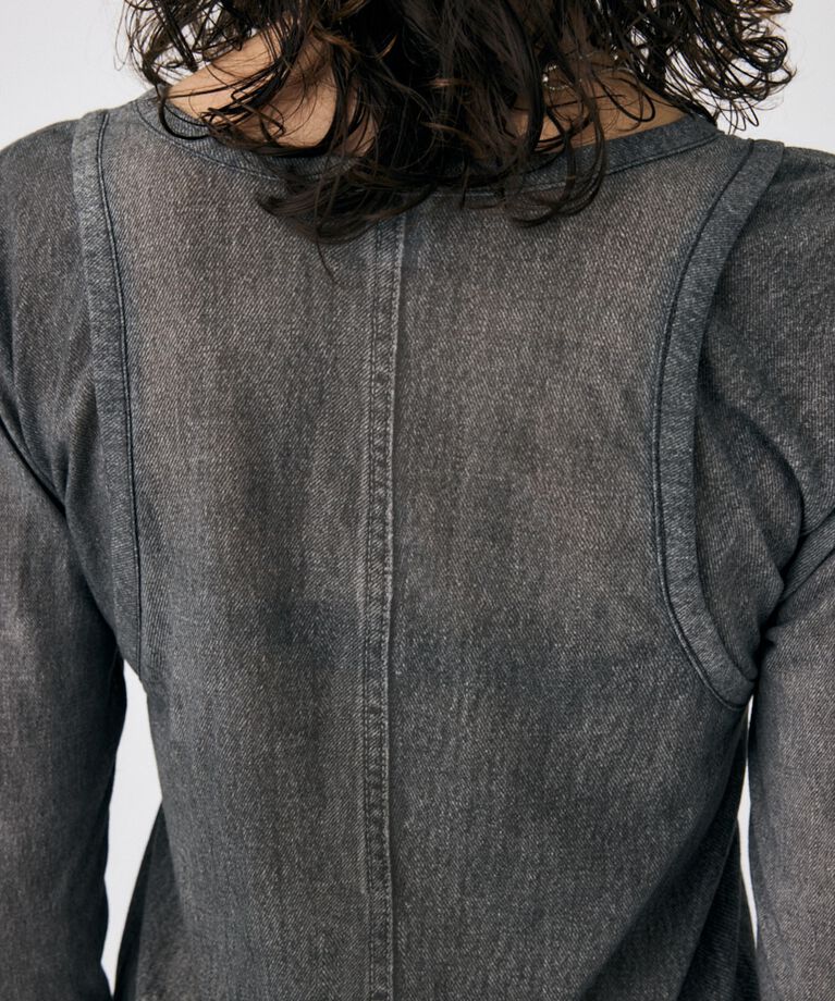 MOUSSY「DENIM PRINT TRANSPARENT ロンT」|Tシャツ・カットソー|