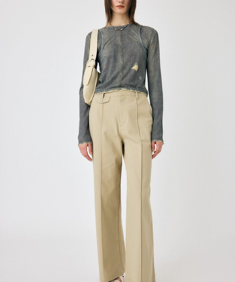 MOUSSY「DENIM PRINT TRANSPARENT ロンT」|Tシャツ・カットソー|
