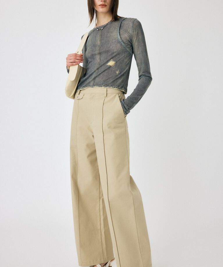 MOUSSY「DENIM PRINT TRANSPARENT ロンT」|Tシャツ・カットソー|