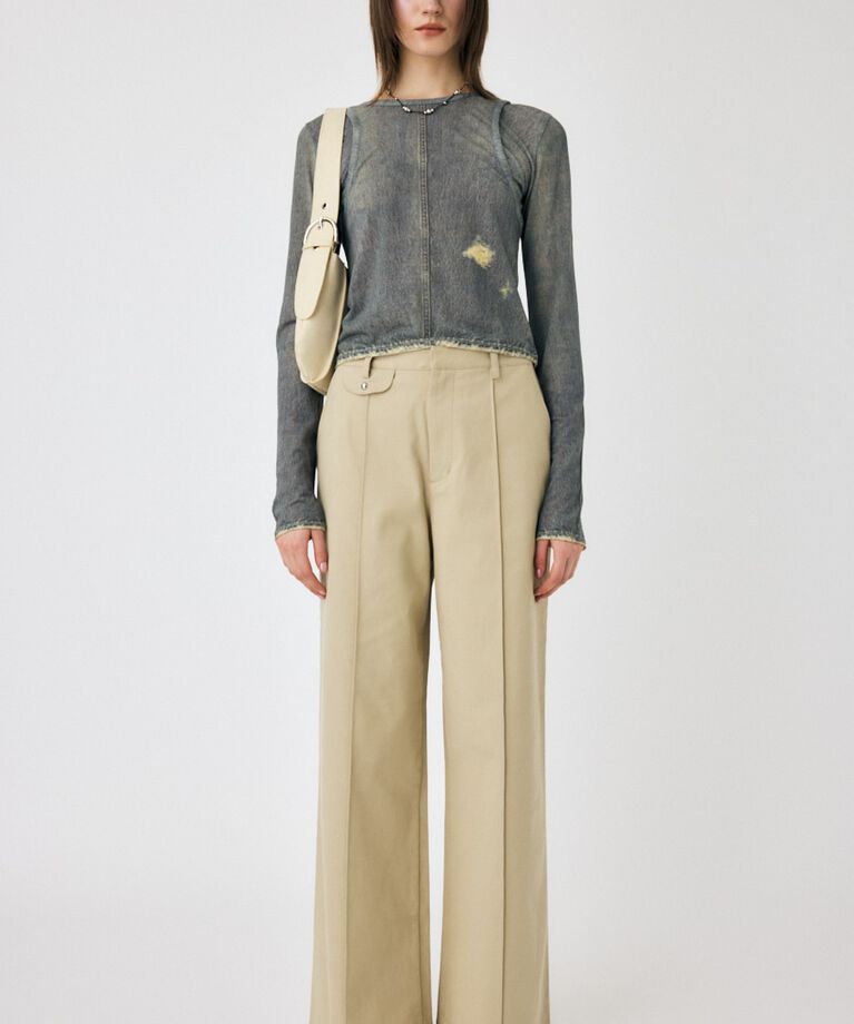 MOUSSY「DENIM PRINT TRANSPARENT ロンT」|Tシャツ・カットソー|