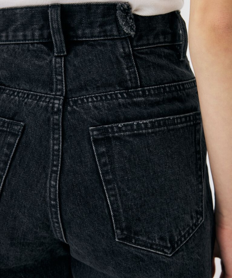 MOUSSY「CROSS WAIST ハーフパンツ」|デニム|