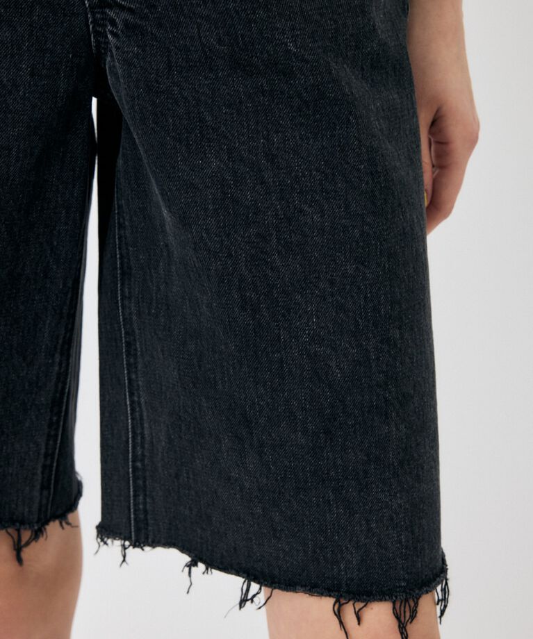 MOUSSY「CROSS WAIST ハーフパンツ」|デニム|