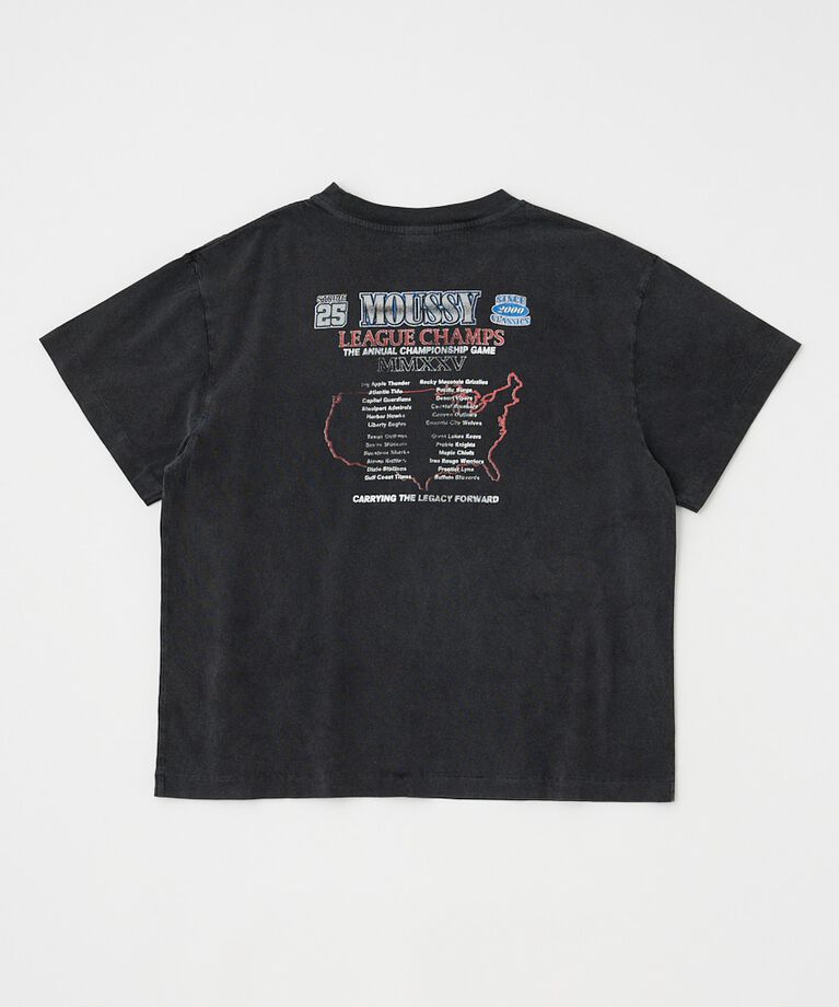 MOUSSY「MOUSSY LEAGUE CHAMPS 25 Tシャツ」|Tシャツ・カットソー|