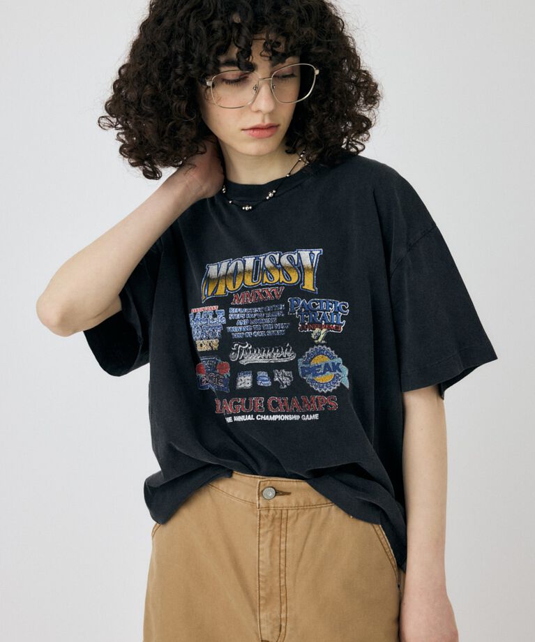 MOUSSY「MOUSSY LEAGUE CHAMPS 25 Tシャツ」|Tシャツ・カットソー|