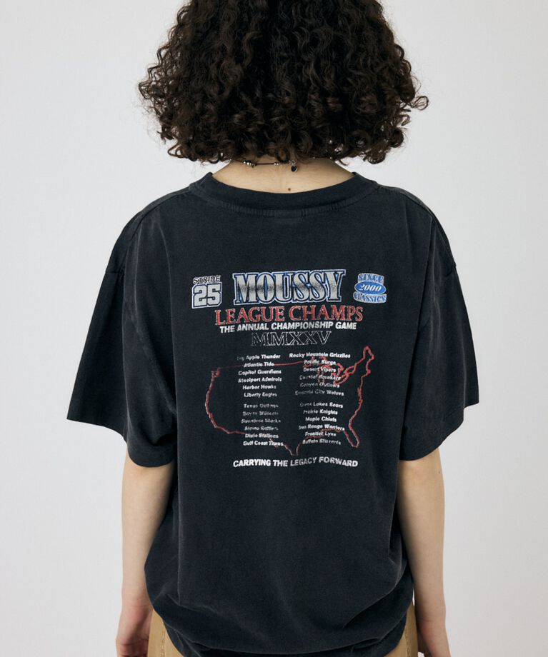 MOUSSY「MOUSSY LEAGUE CHAMPS 25 Tシャツ」|Tシャツ・カットソー|