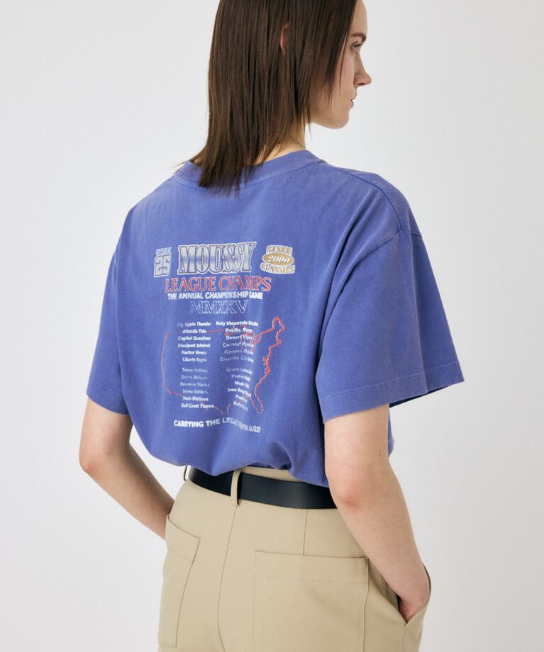 MOUSSY「MOUSSY LEAGUE CHAMPS 25 Tシャツ」|Tシャツ・カットソー|