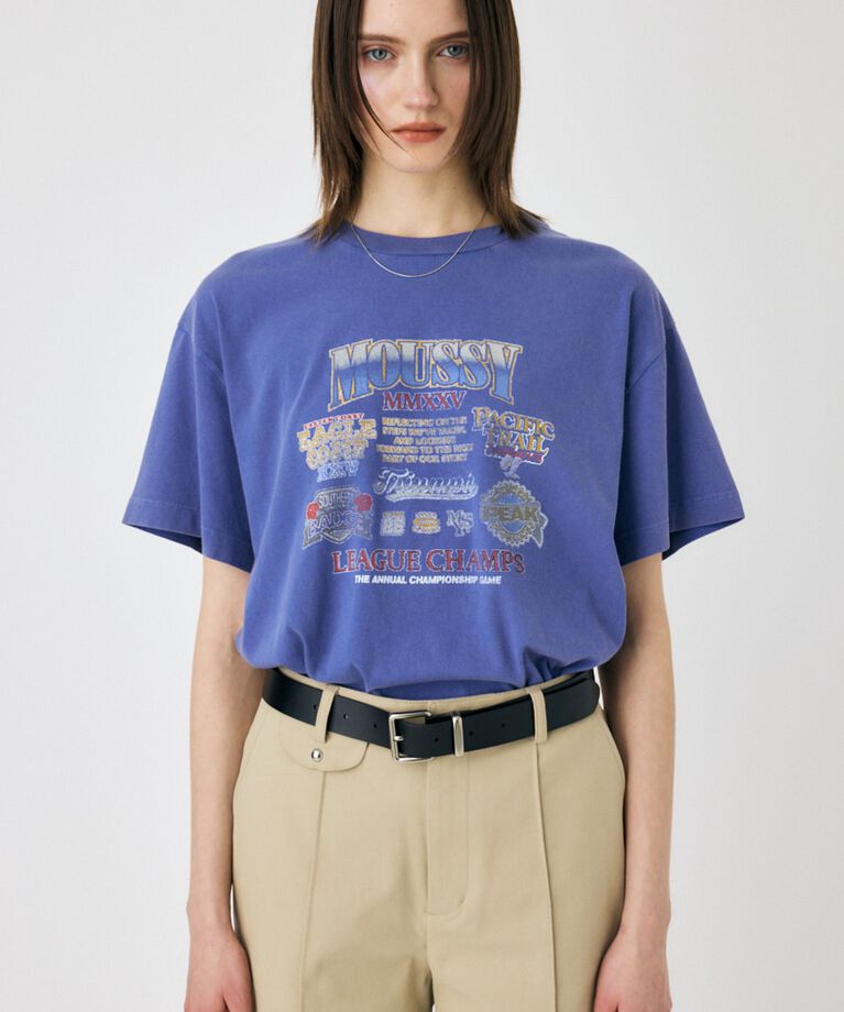MOUSSY「MOUSSY LEAGUE CHAMPS 25 Tシャツ」|Tシャツ・カットソー|