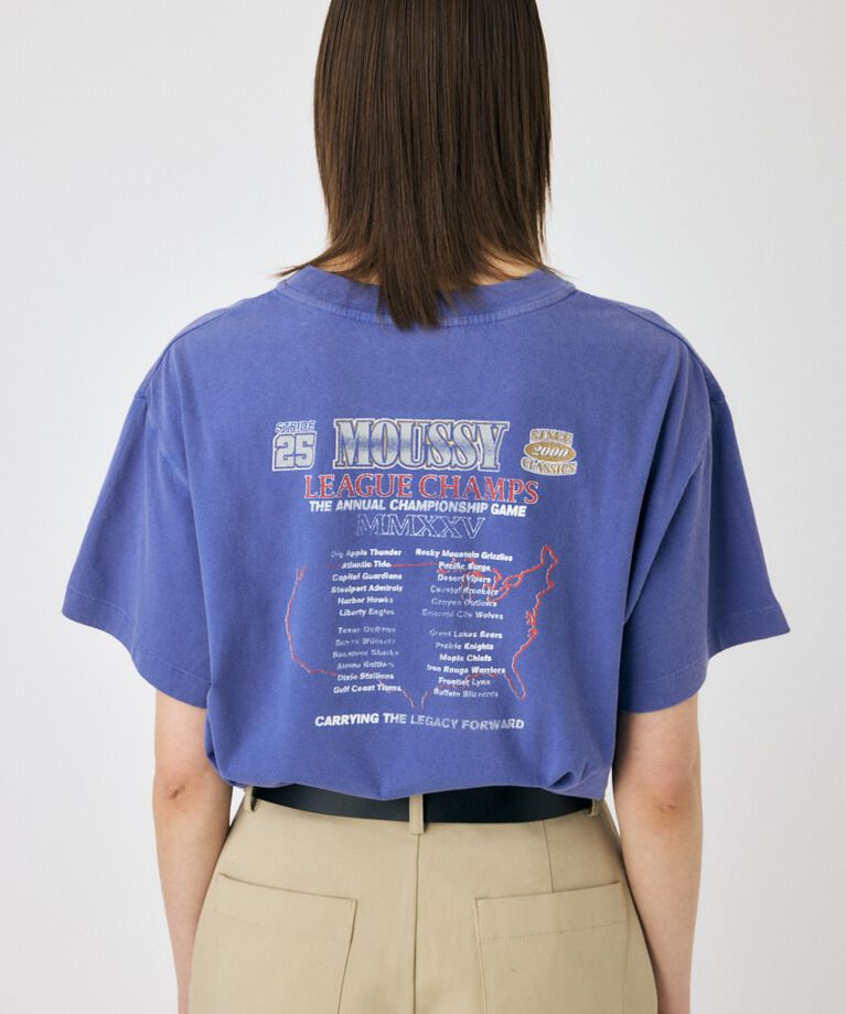 MOUSSY「MOUSSY LEAGUE CHAMPS 25 Tシャツ」|Tシャツ・カットソー|