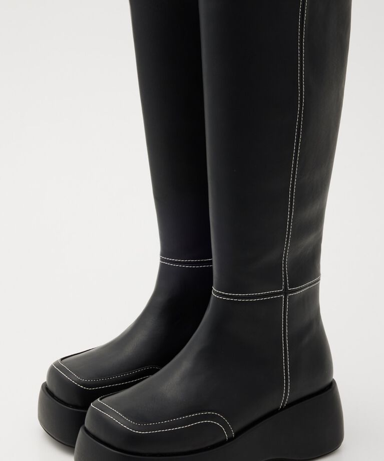RODEO CROWNS「ステッチロングブーツ」|その他|BLK