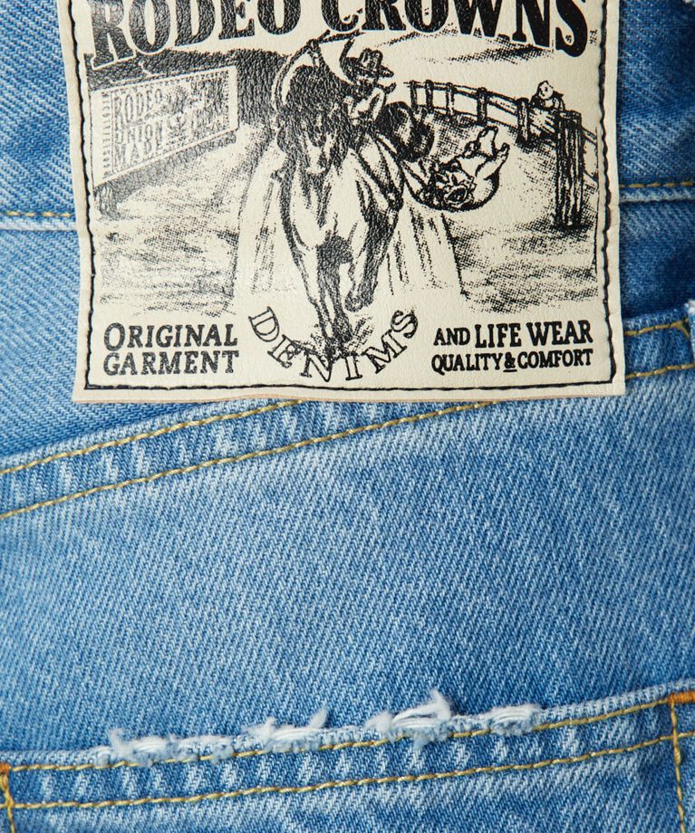 RODEO CROWNS「ダメージDENIM バミューダパンツ」|デニム|
