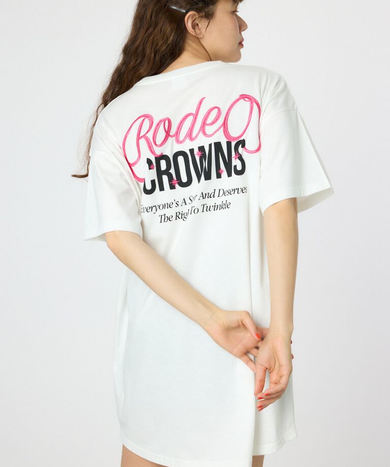 RODEO CROWNS「ラメ糸刺繍ロゴワンピース」|ワンピース|O/WHT1