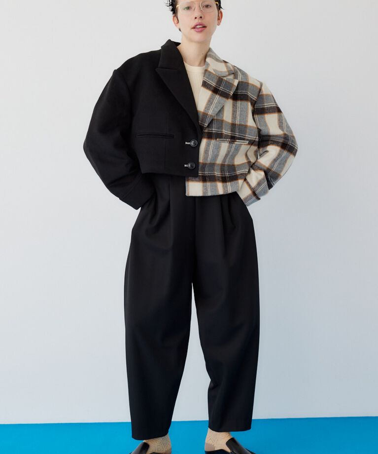HeRIN.CYE「Bi color asymmetry jacket」|その他|